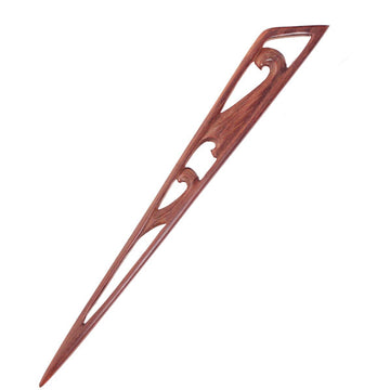 CrystalMood Handmade Carved Wood Hair Stick Ornate Rosewood